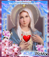 Maria mãe de Jesus. анимированный гифка