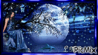 BLUE MOON NIGHT - Nemokamas animacinis gif
