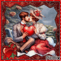Couple à la Saint Valentin. - Free animated GIF
