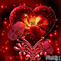 heart and flower - Zdarma animovaný GIF