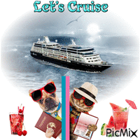 Catcation An Dogcation....Lets Cruise geanimeerde GIF
