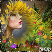 sun flower animovaný GIF