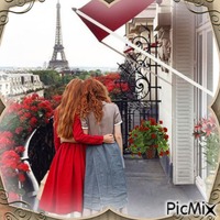 Twins Visiting Paris