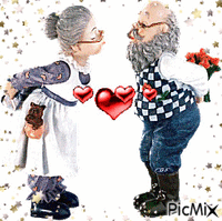бабушка и дедушка - Animovaný GIF zadarmo