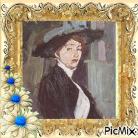Femme-Modigliani. GIF animé