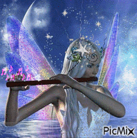 Fairy with Flute - Gratis geanimeerde GIF
