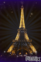 Torre Eiffel - Animovaný GIF zadarmo