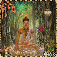 Bouddha énergie pour tous.. animovaný GIF