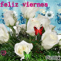 rosas blancas - Бесплатный анимированный гифка