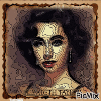 Elizabeth Taylor geanimeerde GIF