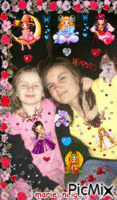 ma fille angélique et sa fille victorine GIF animasi