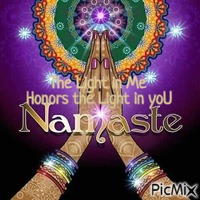 Namaste The Light in Me honors the Light in you - GIF animé gratuit