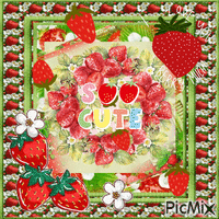 Soo Cute Strawberry Love - Free animated GIF