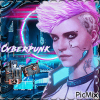 Cyberpunk animovaný GIF