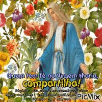 Quem tem fé na Virgem Maria, compartilha! анимирани ГИФ