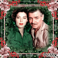 Ava Gardner & Clark Gable, Acteurs américains animovaný GIF