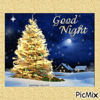 Christmas Good Night - Бесплатный анимированный гифка