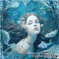Mermaid Portrait - GIF animasi gratis