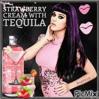 Strawberry Cream with Tequila - GIF animate gratis