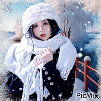Woman in Winter-contest - GIF animé gratuit