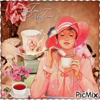 Zeit für Tee - Vintage - Besplatni animirani GIF
