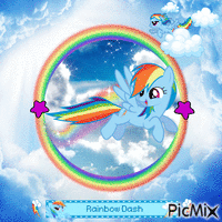rainbow dash !! κινούμενο GIF
