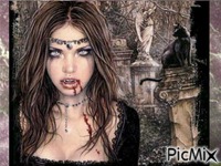 vampire lady κινούμενο GIF