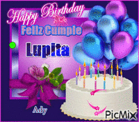 CumpleLupita - Бесплатный анимированный гифка