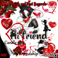 * CANDLE OF THE FRIENDSHIP - Avec toute mon Amitié * GIF animado