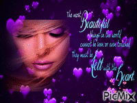 lady purple heart saying анимированный гифка