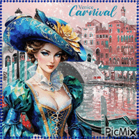 Carnaval lady 4 - Бесплатный анимированный гифка