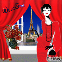 WECOME TO PARIS animovaný GIF