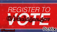Register to Vote @ Michigan.gov by @VoteVoiced - Besplatni animirani GIF