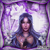 Fantasy en violet. - GIF animé gratuit