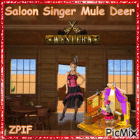 Saloon Singer Mule DeeR 2.00 TREE animeret GIF