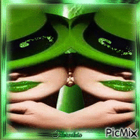 Femme en vert
