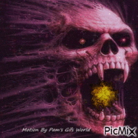 Purple Skull - GIF animé gratuit