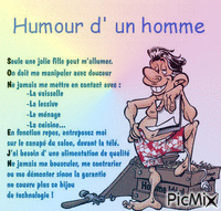 Humour d'un homme - Ücretsiz animasyonlu GIF