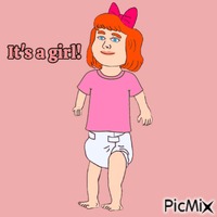 It's a girl! GIF animado