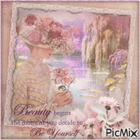 Beauty begins the moment you decide to Be Yourself - GIF animé gratuit