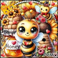 Valentine's Day Of The Love Bees - Besplatni animirani GIF