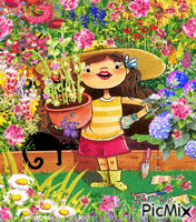 Prête pour le jardinage - GIF animado grátis