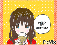 coffee girl - Animovaný GIF zadarmo