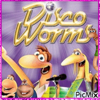 Disco Worms - 無料のアニメーション GIF