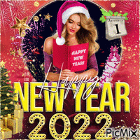 Happy New Year 2022 geanimeerde GIF