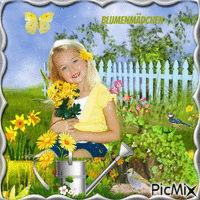 Blumenmädchen - Besplatni animirani GIF