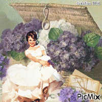 La belle aux violettes par BBM 动画 GIF
