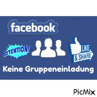 Facebook keine Gruppeneinladung animovaný GIF
