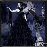 Gotik cadı - Animovaný GIF zadarmo