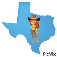 Texas cowgirl animerad GIF